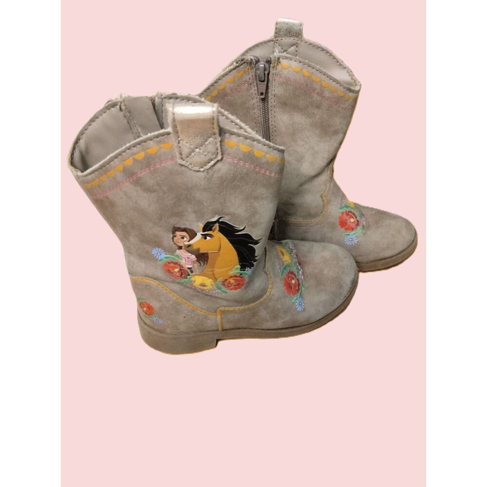 DreamWorks Spirit Untamed ~ Girls Cowboy Boots Size 9 Embroidered